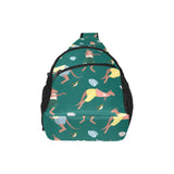 Kangaroo leaves pattern All Over Print Chest Bag