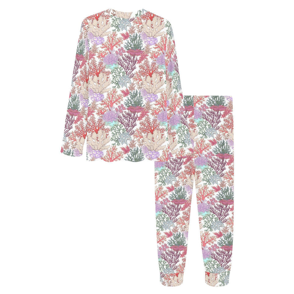 Coral Reef Pattern Print Design 03 Women's All Over Print Pajama Set