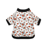 Ladybug Pattern Print Design 05 All Over Print Pet Dog Round Neck Fuzzy Shirt