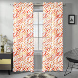Fire flame watercolor pattern Gauze Curtain