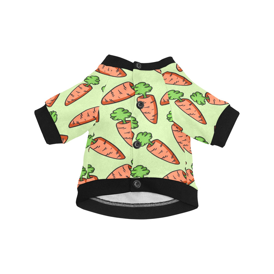 Carrot Pattern Print Design 05 All Over Print Pet Dog Round Neck Fuzzy Shirt