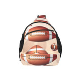 American football ball design pattern All Over Print Chest Bag