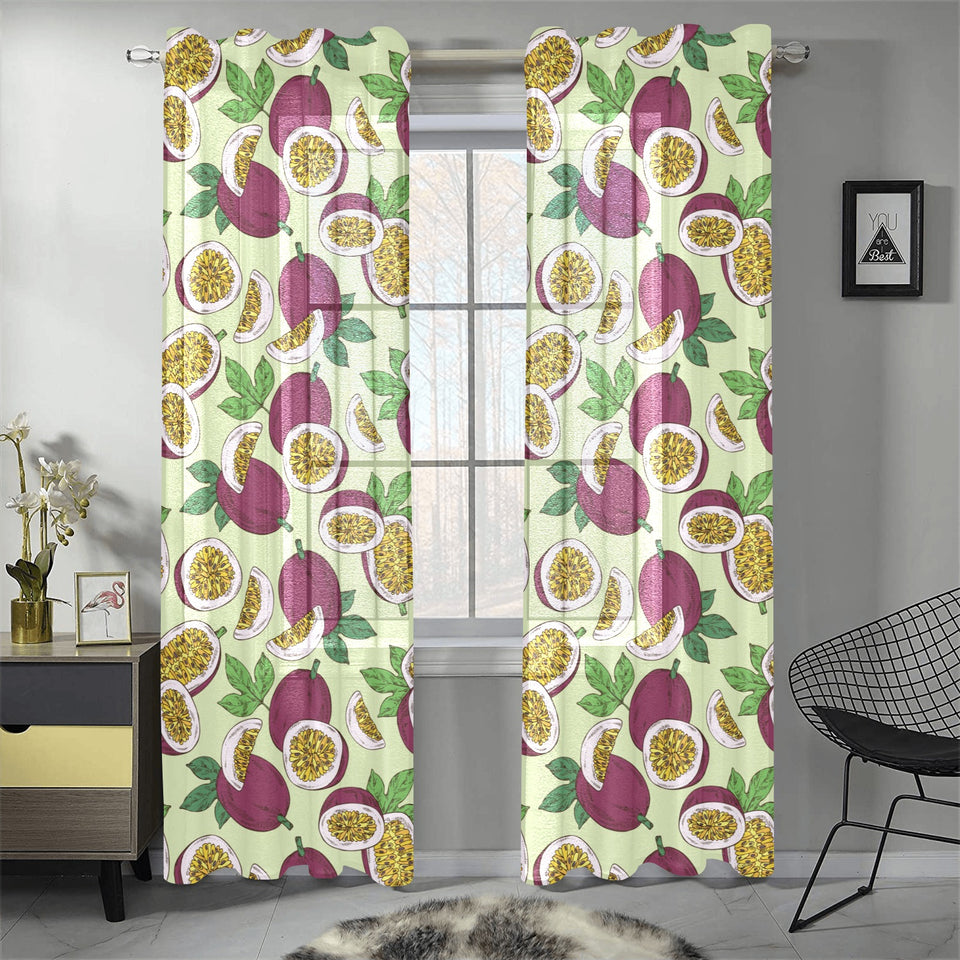 Paassion fruit pattern Gauze Curtain