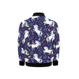 Hand drawn cute unicorn star planet Kids' Boys' Girls' Bomber Jacket