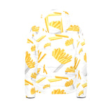 French fries white paper box pattern Kids' Boys' Girls' Padded Hooded Jacket