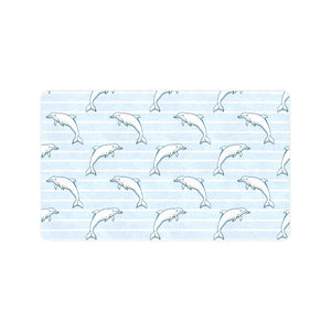 Dolphin blue striped background Doormat