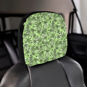 Canabis Marijuana Weed Pattern Print Design 01 Car Headrest Cover