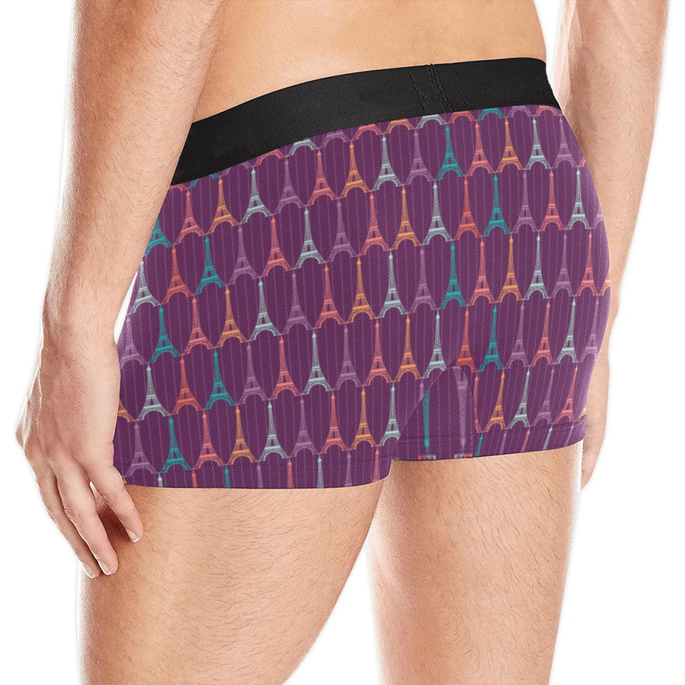 Eiffel Tower Pattern Print Design 05 Men's All Over Print Boxer Briefs Men's Underwear