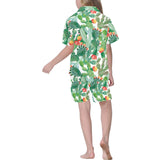 Cactus design pattern copy Kids' Boys' Girls' V-Neck Short Pajama Set