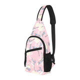 Japanese crane rose pattern All Over Print Chest Bag
