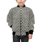 Coffee bean abstract modern pattern Kids' Boys' Girls' Bomber Jacket