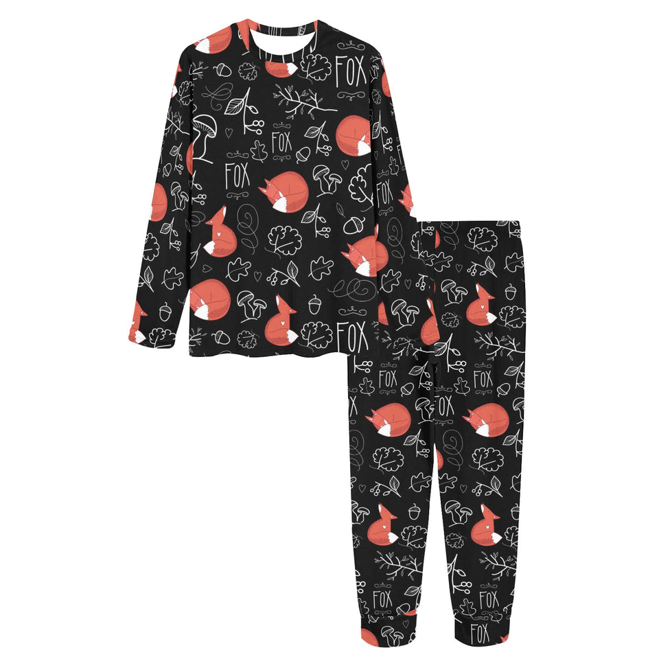 fox sleeping fox pattern Women's All Over Print Pajama Set