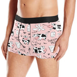 Cows milk product pink background Men's All Over Print Boxer Briefs Men's Underwear