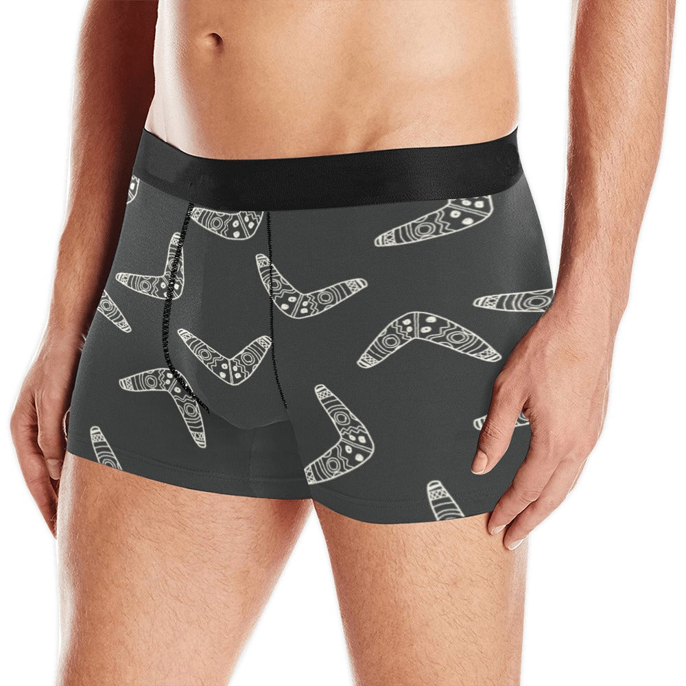 Hand drawn boomerang Australian aboriginal ornamen Men's All Over Print Boxer Briefs Men's Underwear