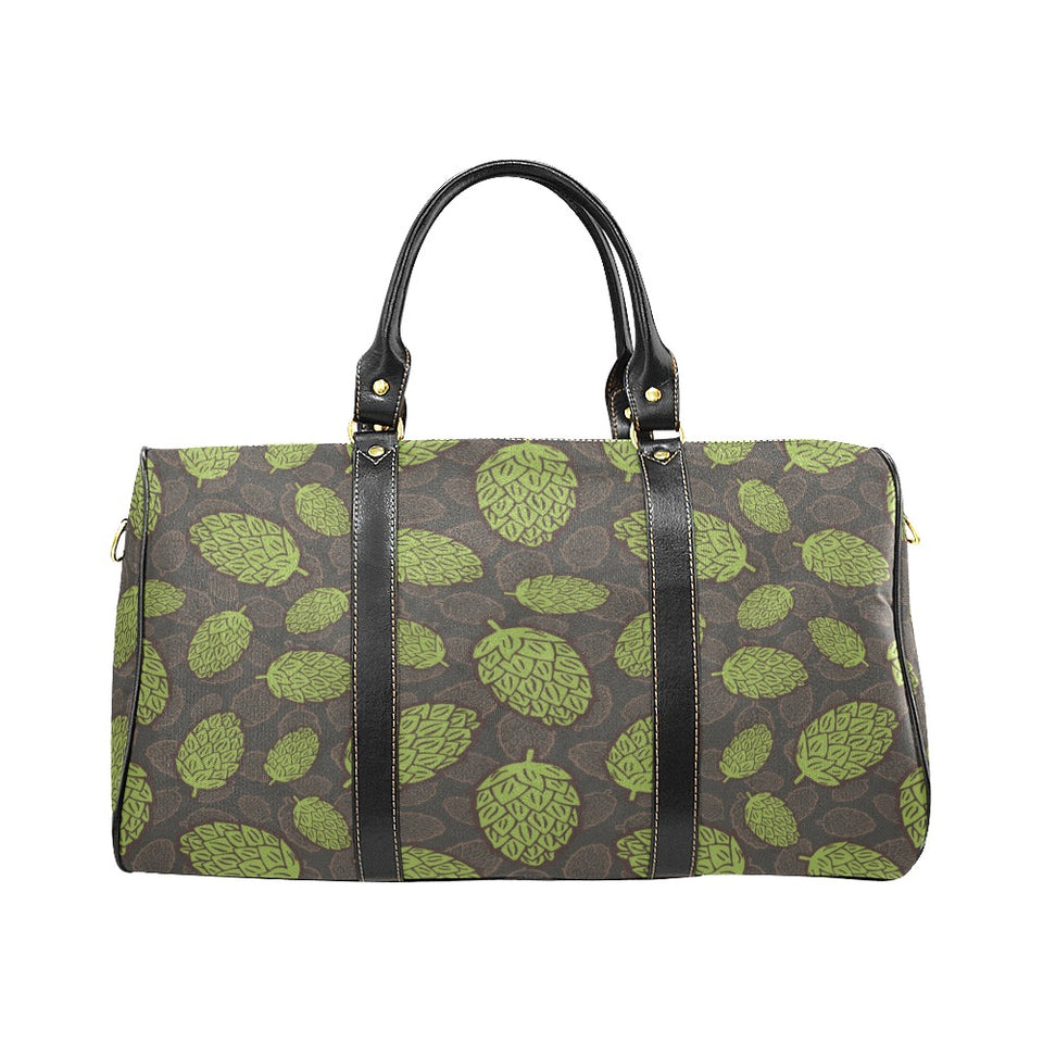 Hop pattern black background Travel Bag