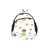 hand drawn gold black star pattern All Over Print Chest Bag