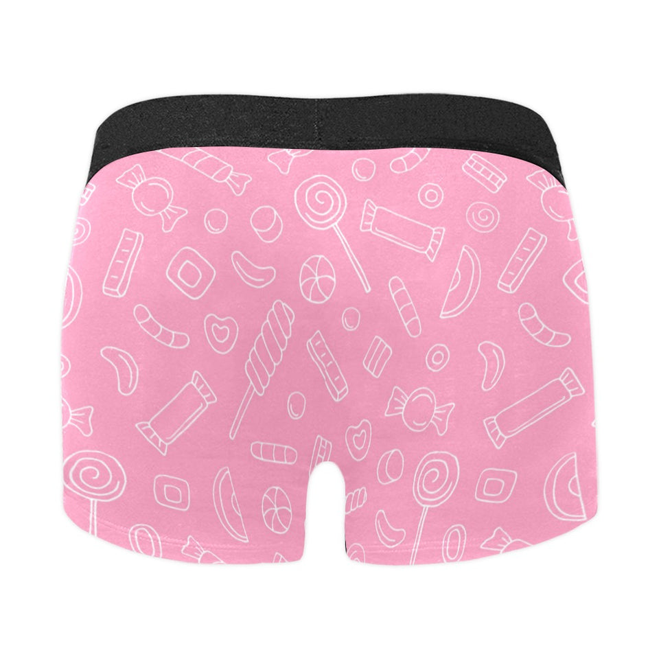 Sweet candy pink background Men's All Over Print Boxer Briefs Men's Underwear