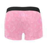 Sweet candy pink background Men's All Over Print Boxer Briefs Men's Underwear