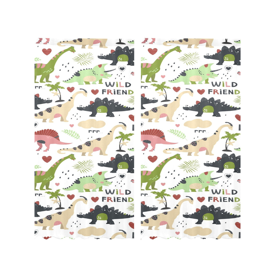 Cute dinosaurs pattern Gauze Curtain