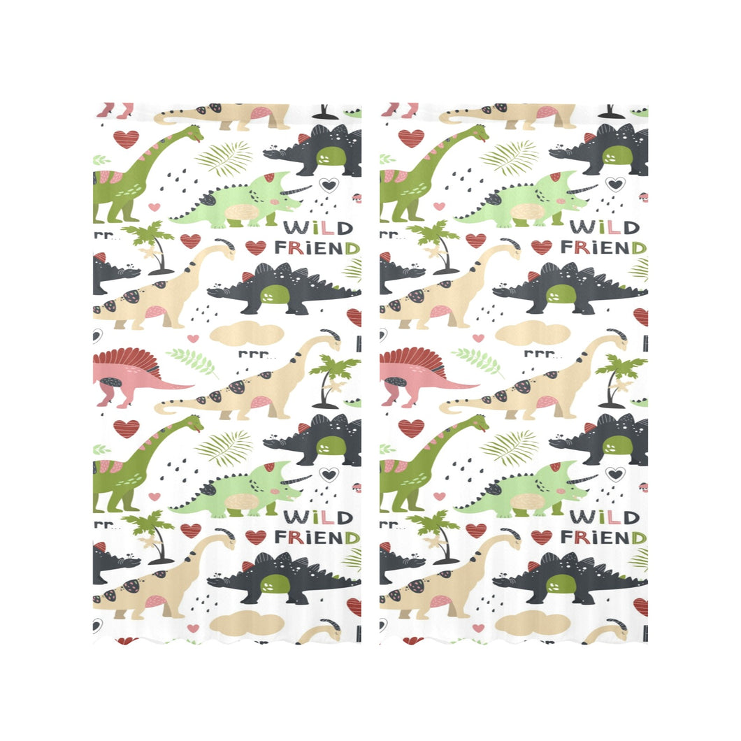 Cute dinosaurs pattern Gauze Curtain