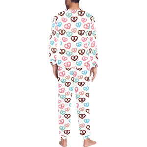 Pretzels Pattern Print Design 04 Men's All Over Print Pajama