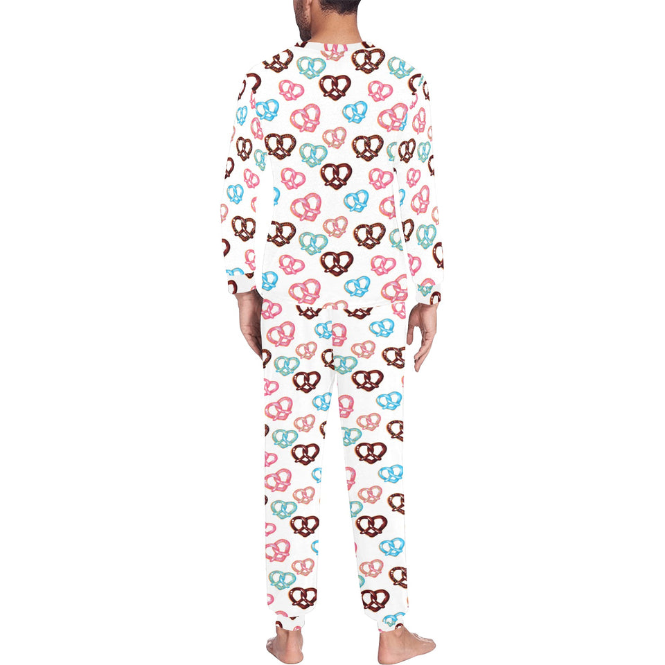 Pretzels Pattern Print Design 04 Men's All Over Print Pajama