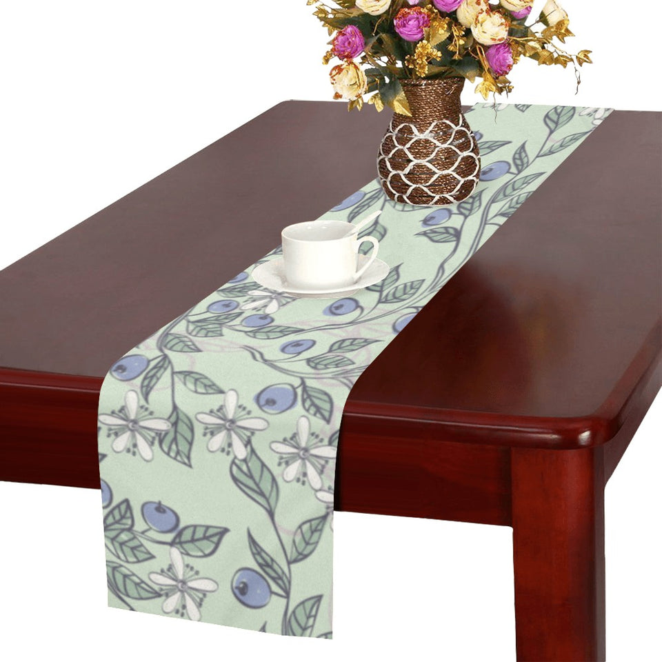 hand drawn blueberry pattern Table Runner