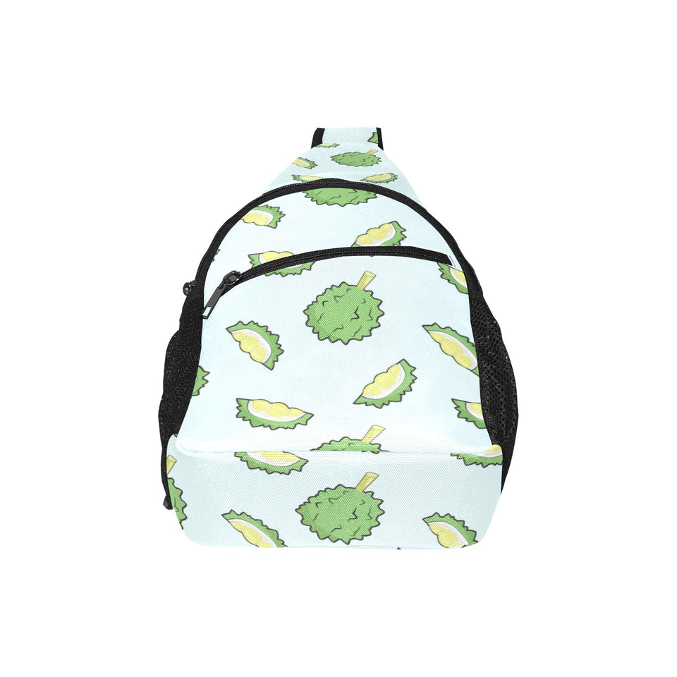 Durian pattern blue background All Over Print Chest Bag
