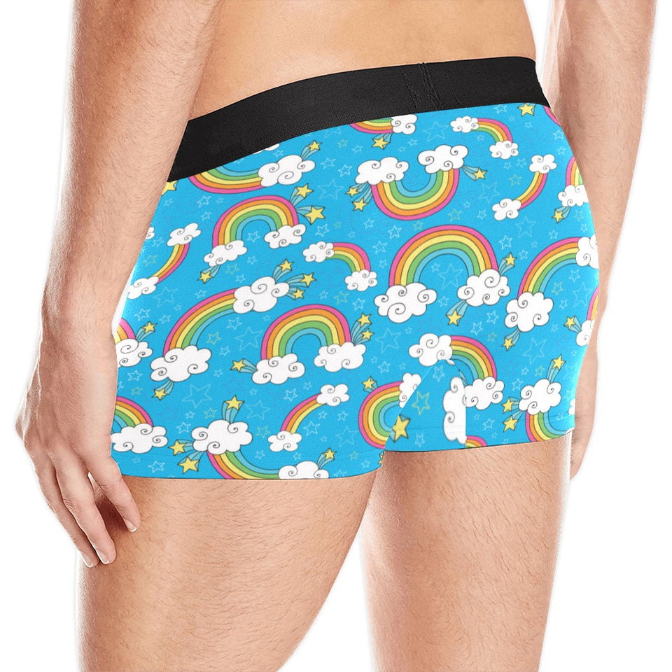 Rainbows Sky Clouds Pattern Men's All Over Print Boxer Briefs Men's Underwear