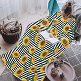 sunflowers ribbon background Blanket Robe with Sleeves