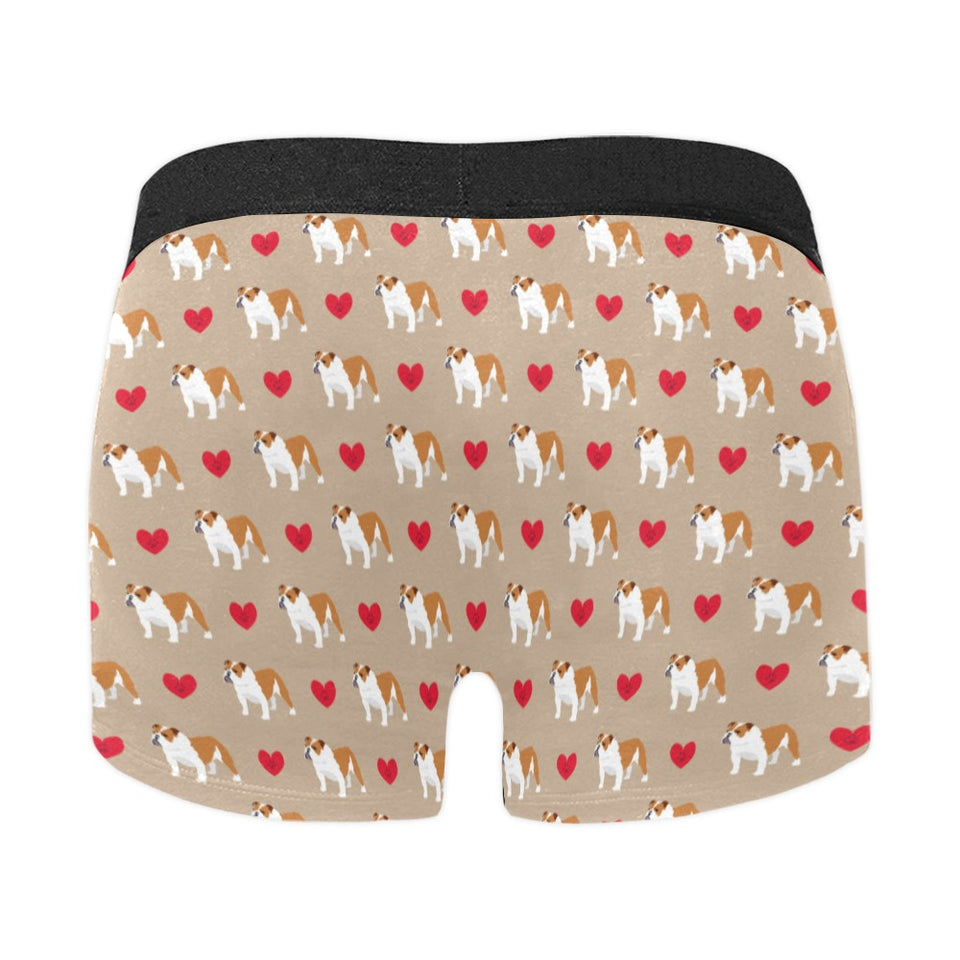 English Bulldog Pattern Print Design 05 Men's All Over Print Boxer Briefs Men's Underwear