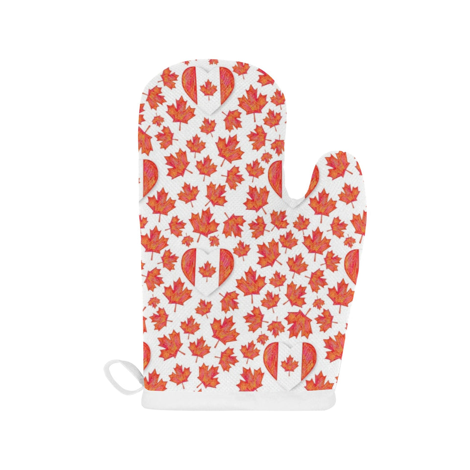 Canada Pattern Print Design 02 Heat Resistant Oven Mitts