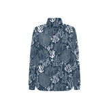 Coral Reef Pattern Print Design 05 Women's Long Sleeve Polo Shirt