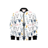 Cute sleeping sheep moon cloud pattern Kids' Boys' Girls' Bomber Jacket