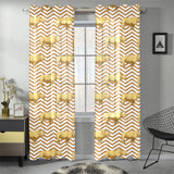 Rhino yellow theme pattern Gauze Curtain