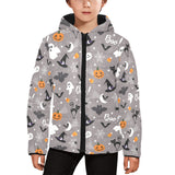 Halloween design pattern Kids' Boys' Girls' Padded Hooded Jacket