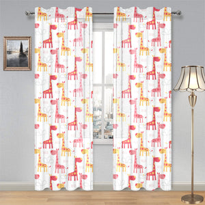 Giraffe Pattern Print Design 03 Gauze Curtain