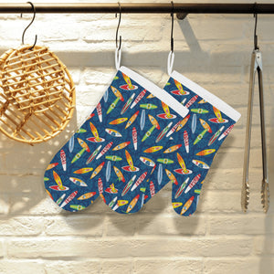 Surfboard Pattern Print Design 01 Heat Resistant Oven Mitts