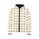 Hamburger Pattern Print Design 02 Kids' Boys' Girls' Padded Hooded Jacket
