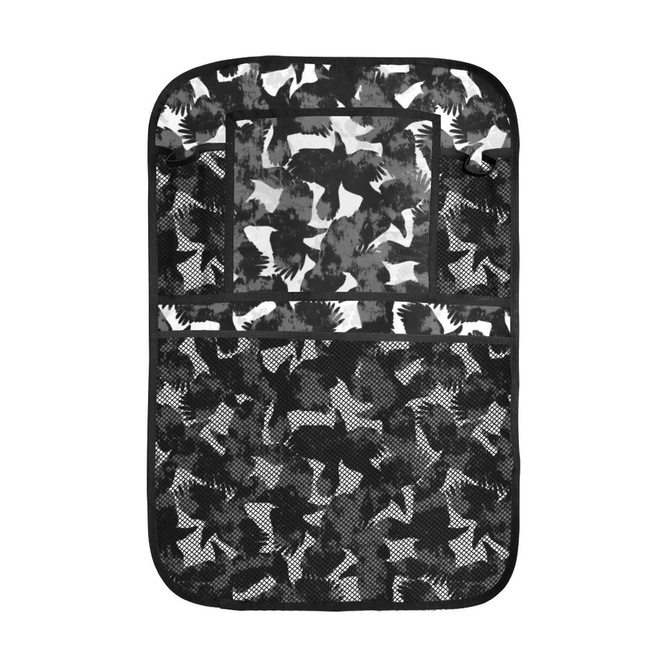 Crow illustration pattern Car Seat Back Organizer