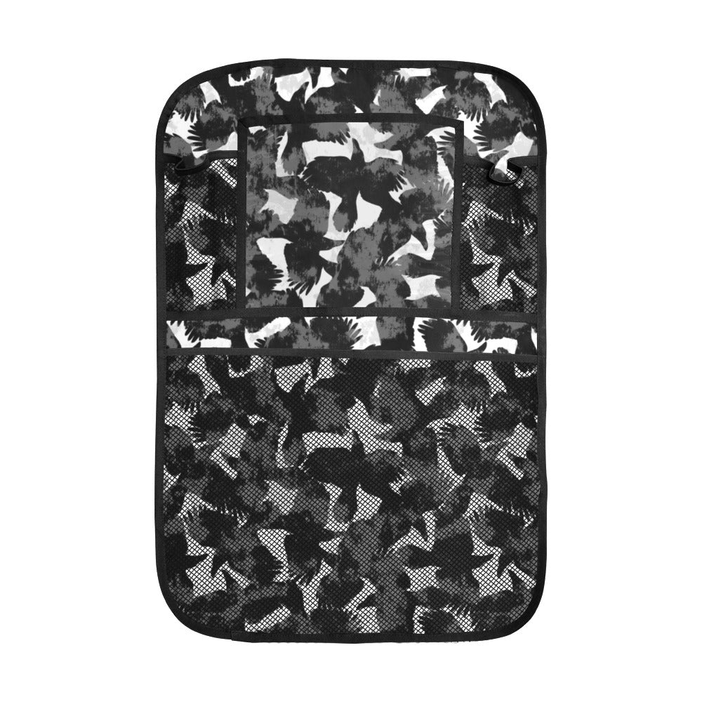 Crow illustration pattern Car Seat Back Organizer