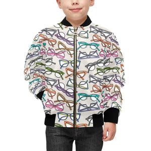 Sun Glasses Pattern Print Design 01 Kids' Boys' Girls' Bomber Jacket