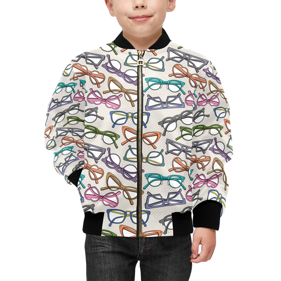 Sun Glasses Pattern Print Design 01 Kids' Boys' Girls' Bomber Jacket