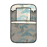 Bonsai bamboo stork japanese pattern cream theme Car Seat Back Organizer