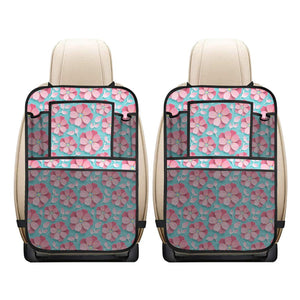 3D sakura cherry blossom pattern Car Seat Back Organizer