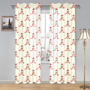 Golden Retriever Pattern Print Design 01 Gauze Curtain