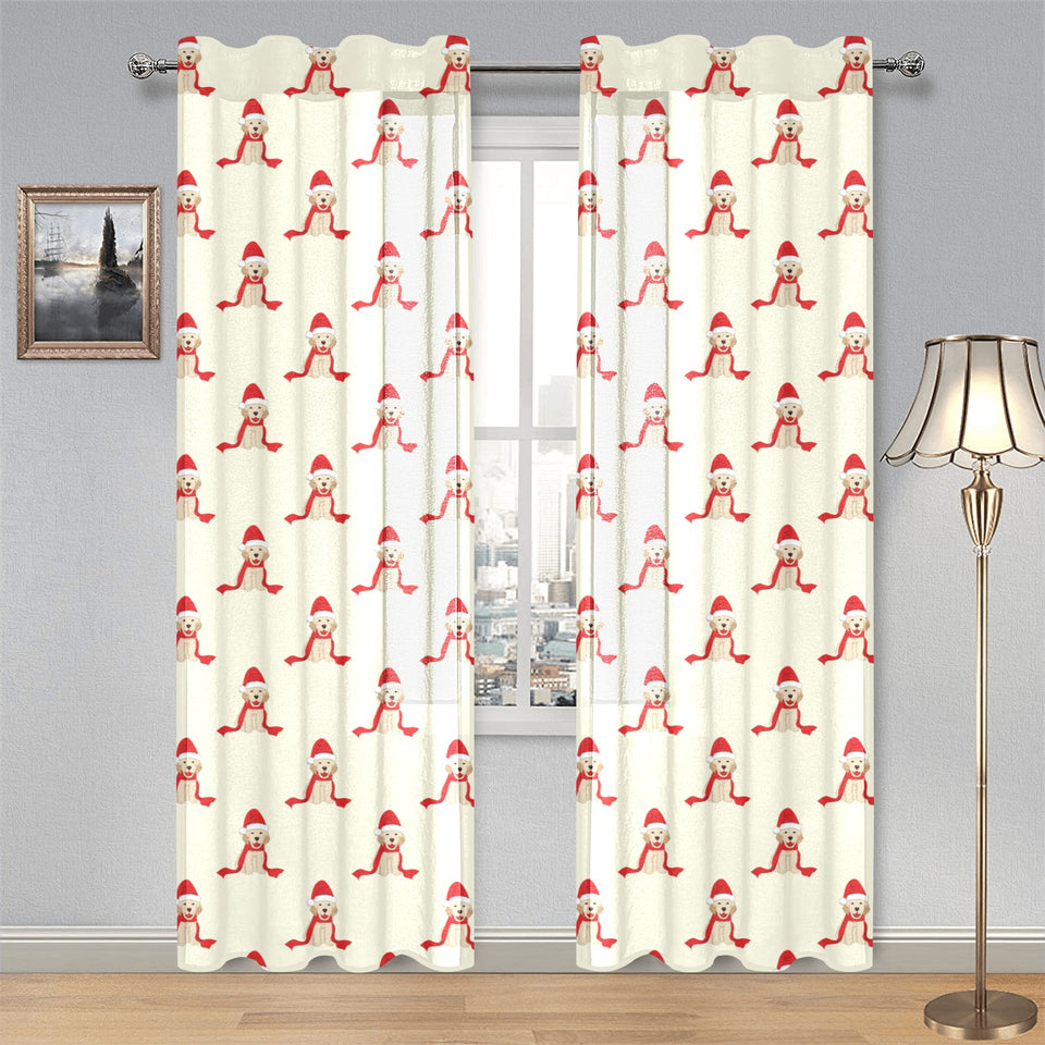 Golden Retriever Pattern Print Design 01 Gauze Curtain
