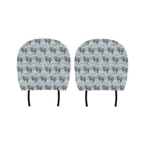 Lovely Sea Otter Pattern Car Headrest Cover