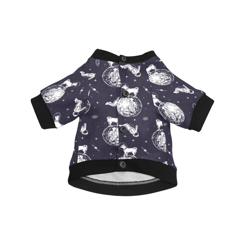 Chihuahua space helmet. astronaut pattern All Over Print Pet Dog Round Neck Fuzzy Shirt