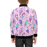 Cute ice cream cone animal pattern Kids' Boys' Girls' Bomber Jacket